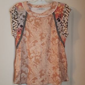 Paisley and animal print top